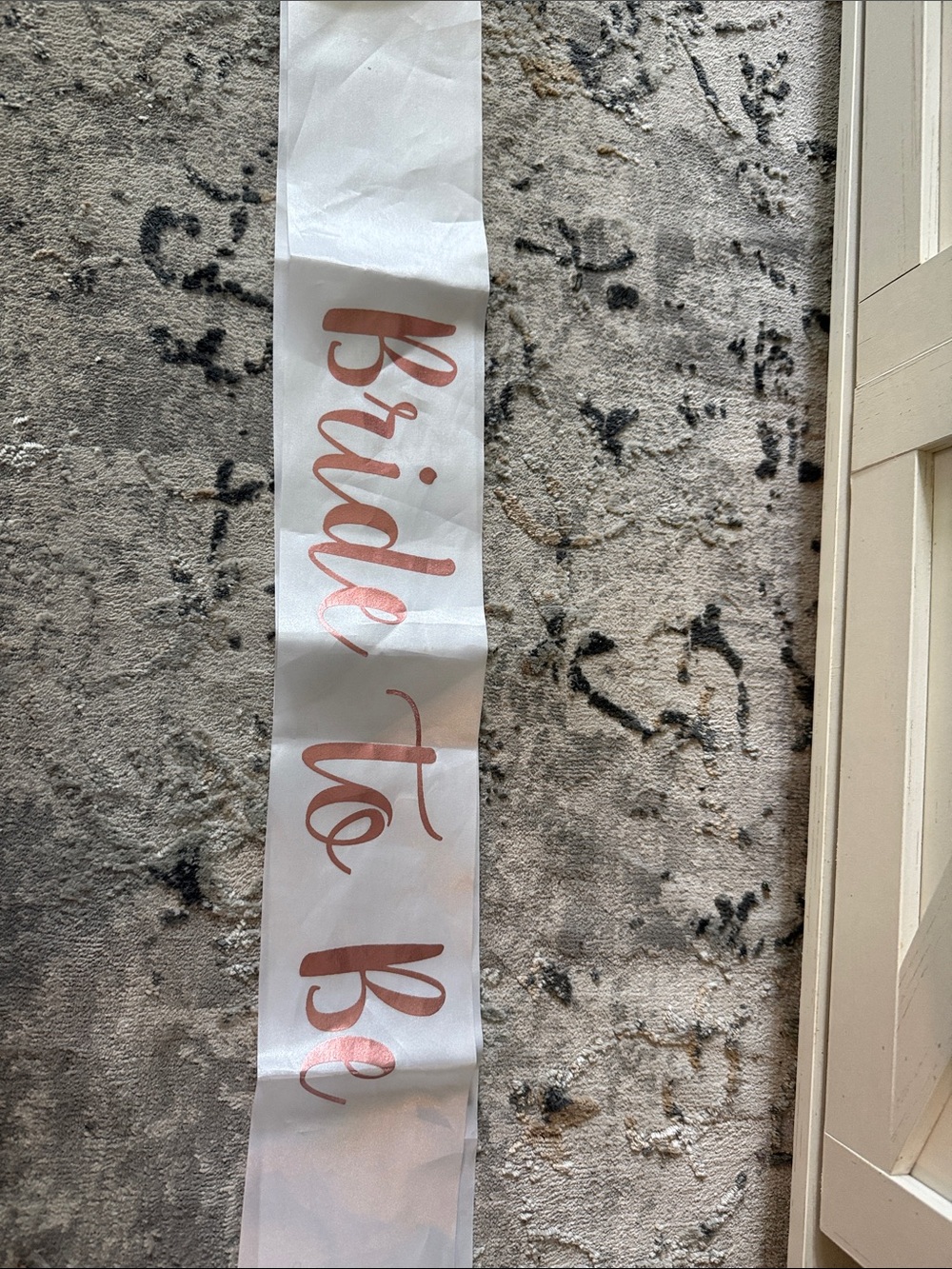 Bride to Be Satin Sash in Rose Gold Script